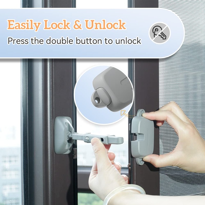 SAFELON Adjustable Window Gap Size Baby Safety Window Restrictor, Child