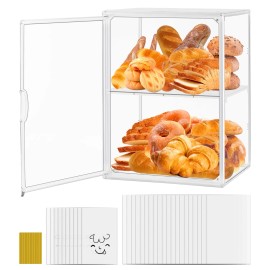 YMJOINMX Large Clear Bread Box For Kitchen Countertop Storage Container