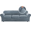 H.VERSAILTEX Velvet 4 Piece High Stretch Sofa Slipcover Cover Furniture
