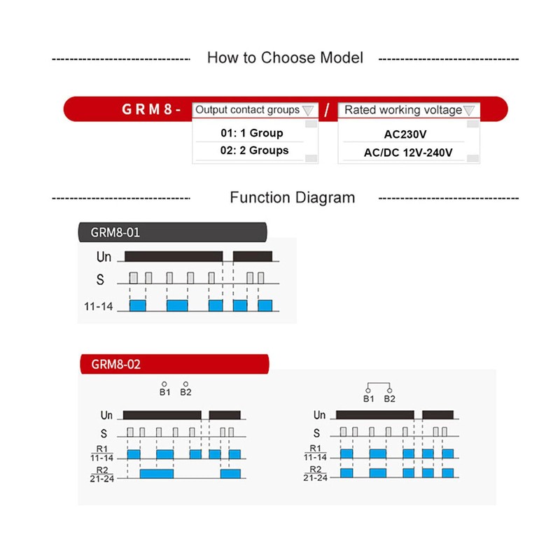 GRM8 Electronic Latching Relay Memory Relay Impulse Relay SPDT 16A