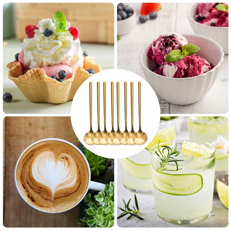 Stainless Steel Coffee Spoons, Pack of 8, 13 cm, Small