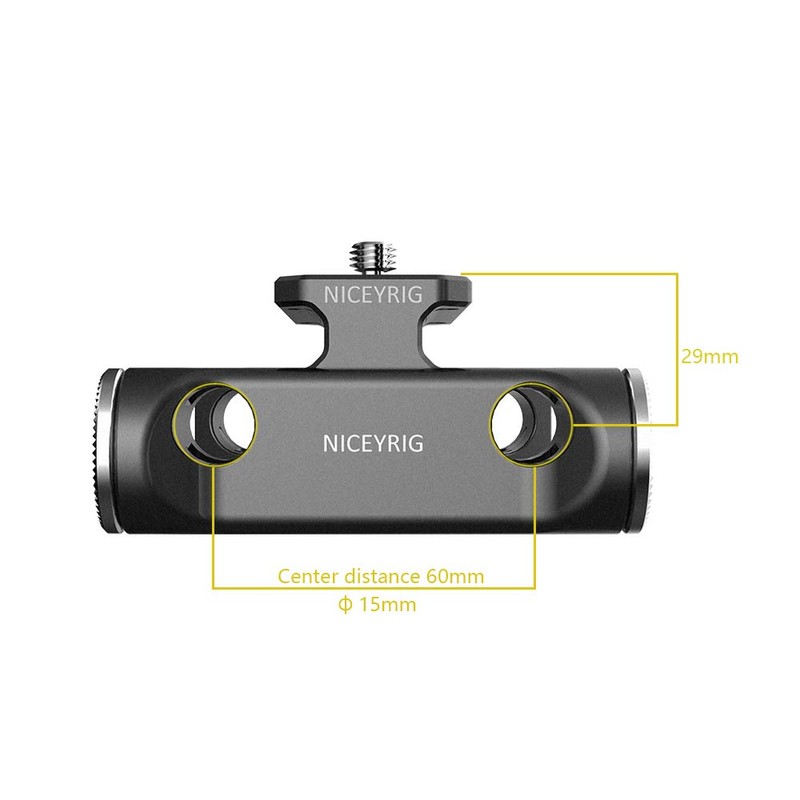 NICEYRIG Universal Base Plate Quick Release Clamp with 15mm Rod