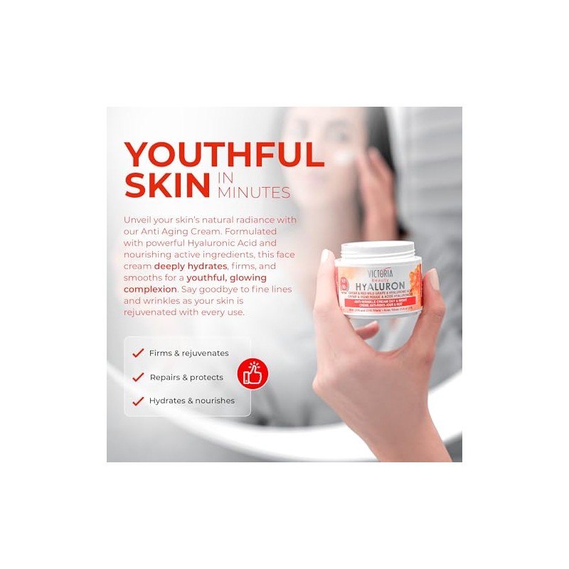 Hyaluron, Caviar & Red-Grape Anti-Wrinkle Lifting Day & Night Cream