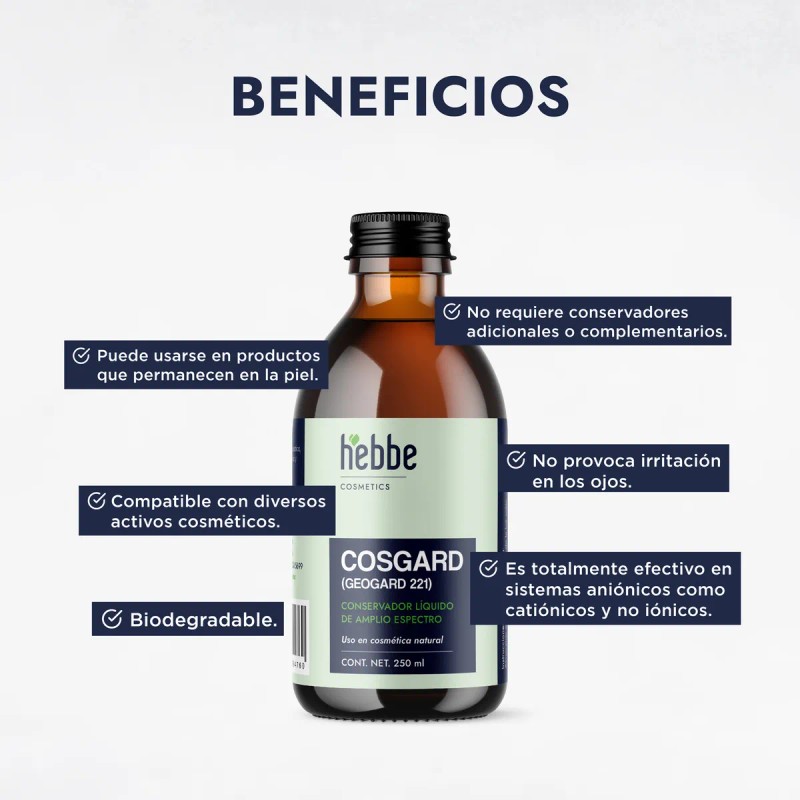 Cosgard Geogard 221, Conservador Natural Cosmético Bio, Tipo de piel