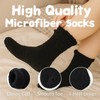 8 Pairs Black Fluffy Socks, Mens Fluffy Socks,Winter Warm Soft