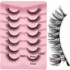 False Eyelashes 6D Lightweight Natural Comfortable, Demi Wispy Cat Eye