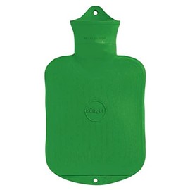 Sanger 0.8 Travel Size Rubber Hot Water Bottle - Made in Germany (Green)