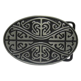LKMY Celtic Knot Oval Belt Buckle, American Celtic Irish Celtic Cross for Men and Women, a, a