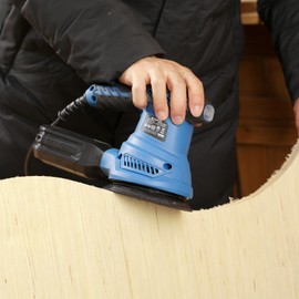 G LAXIA Orbital Sander，2.5Amp 4.9-inch Electric Sander with 20 piece Sanding Discs, 6 Variable Speed 6000-13000OPM and Dust Box for Sanding and Polishing