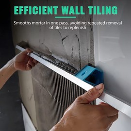 Mxmoonfree Tile Tools Wall Tile Leveling Tool Wall Tile Trowel 2/5" x 2/5" Square Notch Trowel 24in, Perfect for Large Wall Tiles Tiling Masonry Hand Trowel