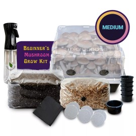 Spore Sorcery Medium Beginners Mushroom Grow Kit | Indoor Grow Kit w/ Bulk Substrate