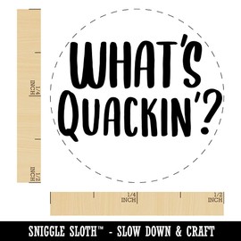 What's Quackin' Crackin' Funny Duck Egg Humor Chicken Egg Rubber Stamp - 1/2 Inch Mini