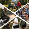 STRAODTIC Lightweight Extra Tall Folding Camping Stools for Adults, 2