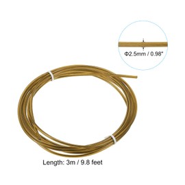 PATIKIL 10Ft Speed Jump Rope Replacement Cable, 2 Pack 2.5mm Professional Skipping Rope Steel Wire Replace for High Speed Jump Ropes, Gold Tone