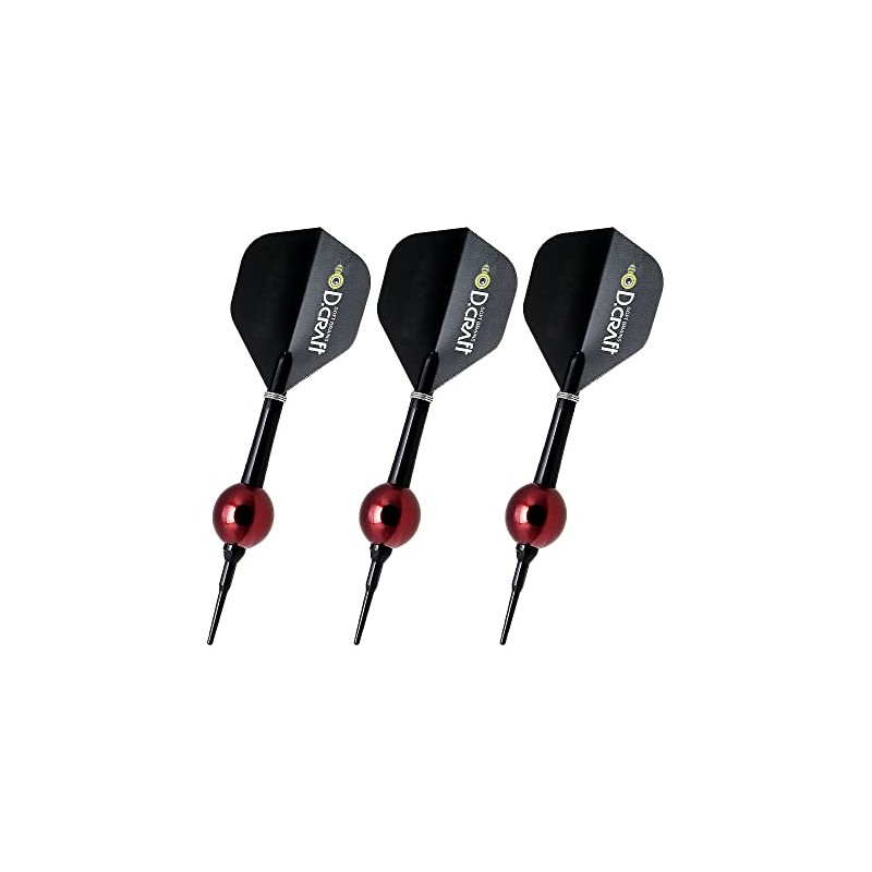 D.craft Brass Darts Red Ball 2BA Darts Barrel Dart Set