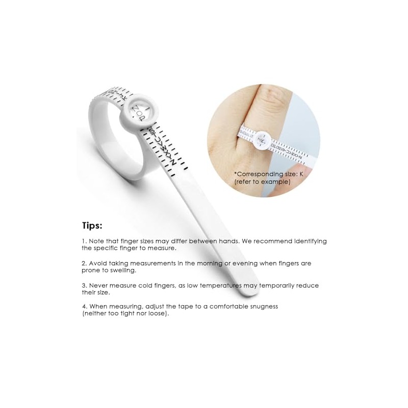 findtime Ring Sizer UK Measurement Tool, size A-Z