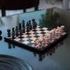 NOVICA Decorative Marble Chess Sets, Black, Glorious Battle'