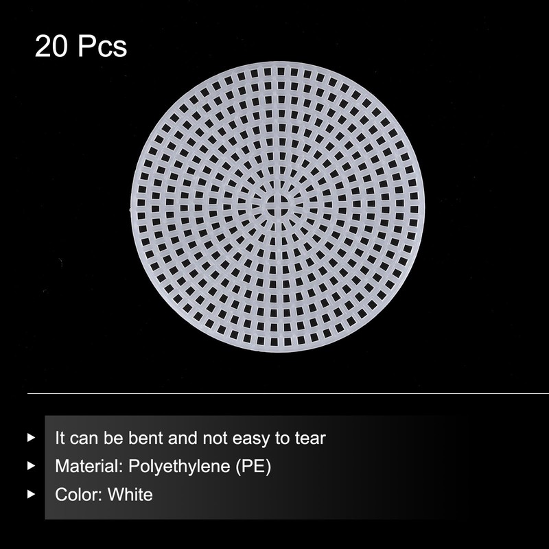 sourcing map 20pcs 7.6cm Plastic Mesh Canvas Sheet 13 Count