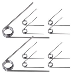 Qrity 10pcs Stainless Steel Torsion Spring, Straight Torsion Spring, 0.5mm Wire Diameter, 4.5mm OD, 3 laps, 60° Deflection, V-Shape Spring for Furniture