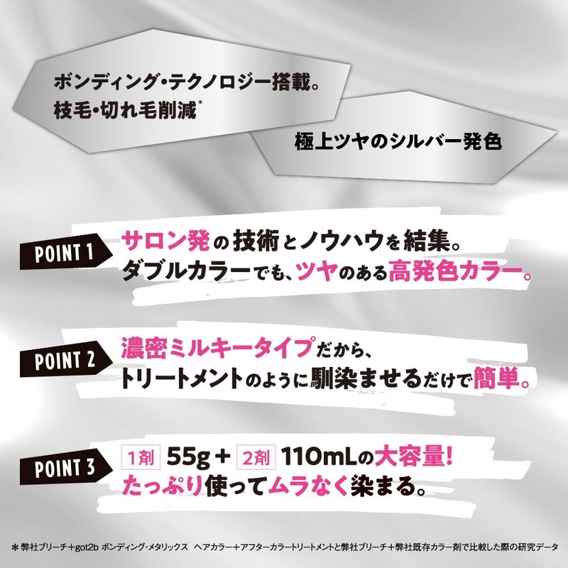 [got2b] Bonding Metallics Hair Color Silver Blue