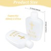 WEBEEDY 14 Pieces Holy Water Bottles 60ml/2.1oz Refillable Gold Cross