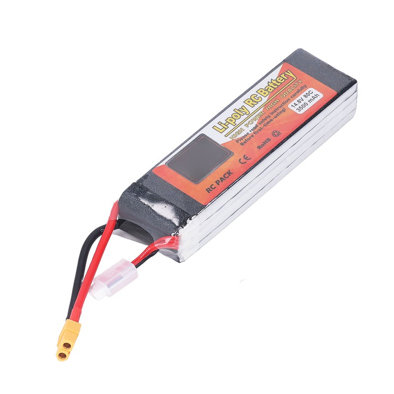 3500mAh Lipo Battery 80C Discharge Rate 14.8V 4S XT60 Plug