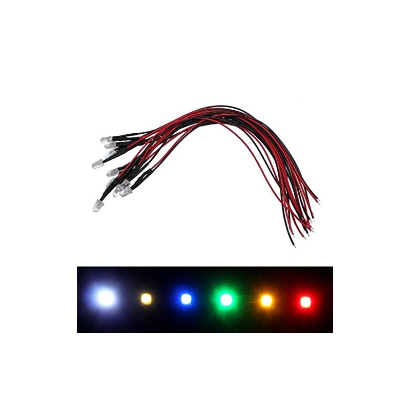 10x Super Bright LEDs 5 mm Warm White 3000 K
