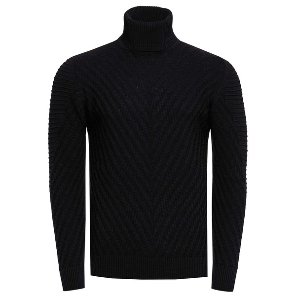 Rusty Neal Men's turtleneck jumper, fine knit, turtleneck jumper in