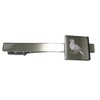 Silver Toned Square Etched Dove Bird Tie Clip
