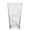 PARIS FRANCE Engraved City Street Map Beer Pint Glass |