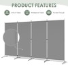 RANTILA 4 Panel Room Divider, 6 Ft Tall Folding Privacy