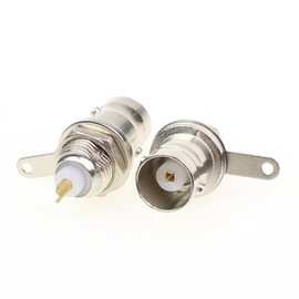 exgoofit BNC Female Nut Bulkhead Panel Connector 20-Pack Solder Jack Adapters for Monitor Equipment RG58 RG59 RG6 RF Coaxial Cable Welding Machine