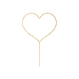 PartyDeco KPT65-100 Wooden Heart Topper-Approx. 23 cm