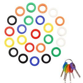 Rubber Key Caps Covers Tags, Pyhot 40PCS Novelty Stretchy Key Identifier Coding Rings Head (8 Colors)