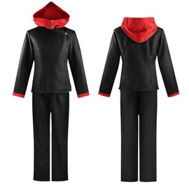 Yuuji Itadori Cosplay Costume For Men Anime Kaisen Jujutsu Costume Japanese School Uniform Tops Pants Outfits, Black, Medium