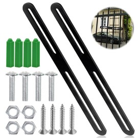 Mounting Set for Fence Post Box, 2 Pieces Fence Mounting Kit, Adjustable Stainless Steel Flat Connector Letterbox Attachment for Postbox Attachment to Gates or Fences