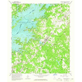 YellowMaps Flowery Branch GA topo map, 1:24000 Scale, 7.5 X 7.5 Minute, Historical, 1964, Updated 1965, 26.8 x 22 in - Paper