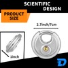 DZSEE Heavy Duty Disc Padlock for Storage Unit, Waterproof Stainless