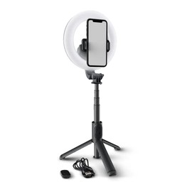 Mackie M-Caster Live Series, 6-Inch Ring Light with Stand/Selfie Stick (mRING-6)