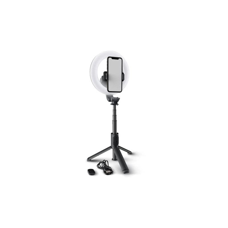 Mackie M-Caster Live Series, 6-Inch Ring Light with Stand/Selfie Stick