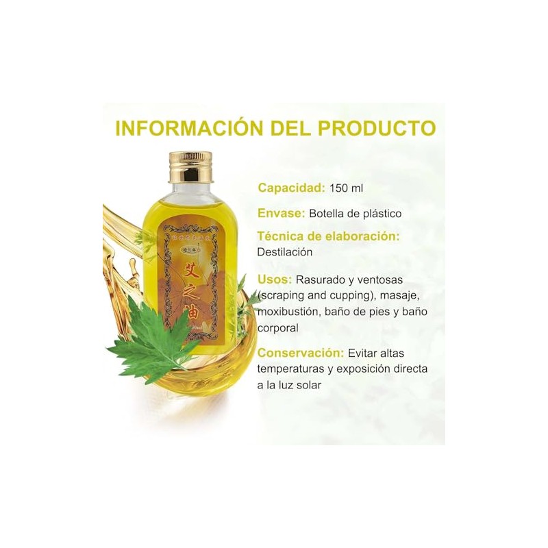 Aceite del masaje del cuerpo Moxa-moxibustion aceite Elitzia ETMO476