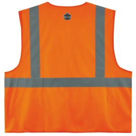 Ergodyne GloWear 8225HL ANSI High Visibility Orange Solid Reflective Safety Vest, Hook & Loop Closure, 2XL/3XL