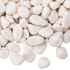 18 Pounds Decorative Pebbles, White Stones, White River Rock, Natural Aquarium Gravel, Garden Decor Rocks