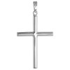 Sterling Silver Large Plain Cross Pendant for Men and Women