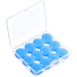Tapones de Oídos de Dormir, PUBUNUS 12 Unidad Tapones de Oídos de Silicona Moldeables Reutilizables Tapones Auditivos de Cancelación Ruido Bloqueo Sonido 32dB con Caja, para Dormir en Caso de Ronquidos, Nadar, Viajar, Conciertos, Trabajar, Estudiar (12 Un