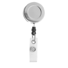 Karteo® ID Card Yo-Yo Oval Metal with Badge Clip and Retractable Mechanism Fabric Reinforced for ID Card Holder Card Holder Plastic