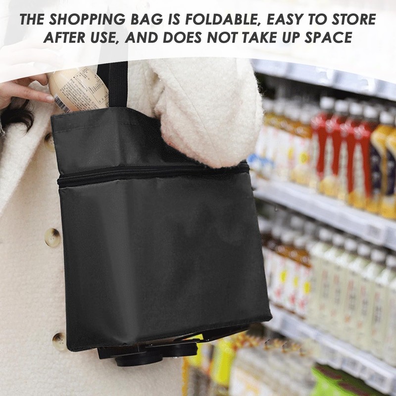 1 x shopping bag trolley, 1 x coin purse, shopping