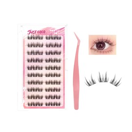 JUSTCOCO No Glue Necessary, Bunchy Natural Partial Eyelashes, No Glue Needed, No Glue Necessary, False Eyelashes, Cute, Natural Bunch, Popular, Easy Installation, For Beginners, Strong Adhesion