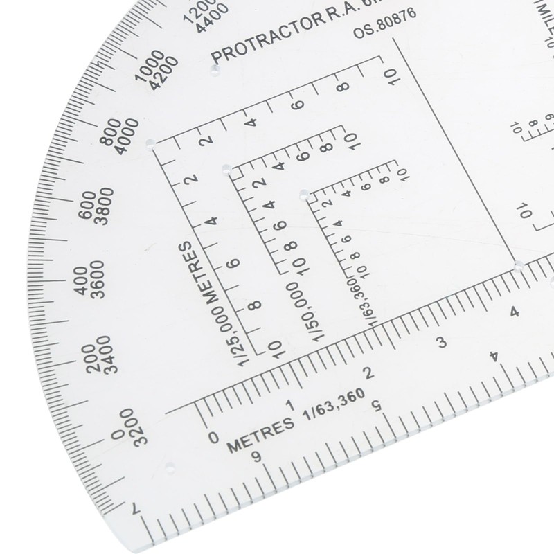 MONOJLY Protractor Military Protractor Coordinate Scale for Topographical Map Reading