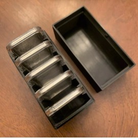 Storage Solutions 3DP Black Storage Box Holds 10x 1oz Silver Bars In Standard Airtight Capsules